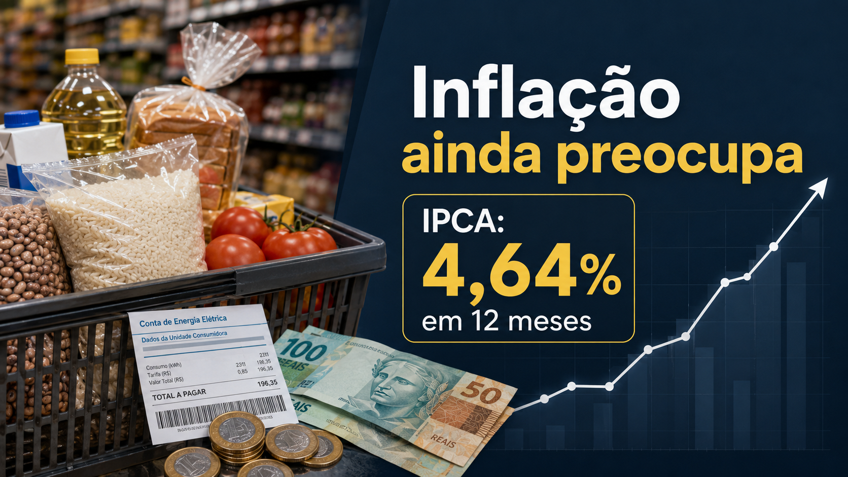 Inflação volta a preocupar: IPCA segue acima do teto da meta em 2026