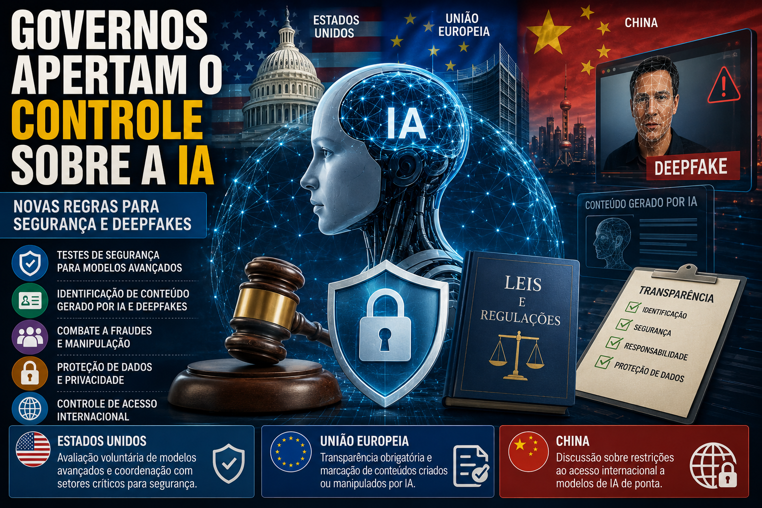 Governos aumentam controle sobre inteligência artificial e criam novas regras